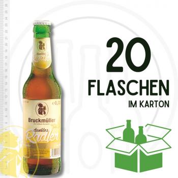 Bruckmüller dunkles Radler 20 x 0,33 l Mehrweg Langhals Glasflaschen