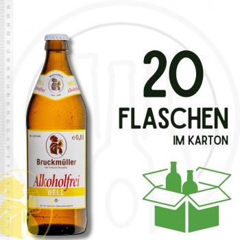 Bruckmüller alkoholfrei Hell 20 x 0,5 l Mehrweg Euro-Glasflaschen