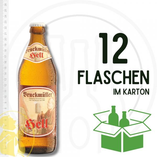 Bruckmüller Hell 12 x 0,5 l Mehrweg Euro-Glasflaschen