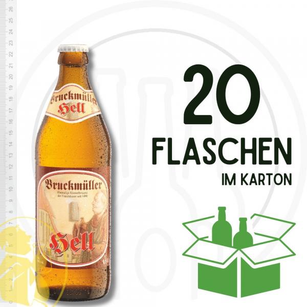 Bruckmüller Hell 20 x 0,5 l Mehrweg Euro-Glasflaschen