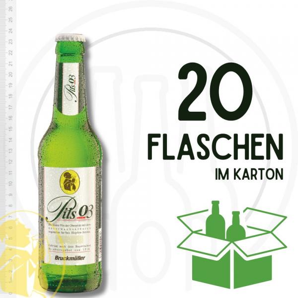Bruckmüller Pils 03 20 x 0,33 l Mehrweg Aleflasche (Glas)