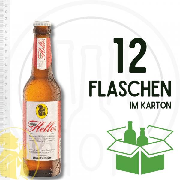 Bruckmüller kleines Helles 12 x 0,33 l Mehrweg Langhals Glasflaschen