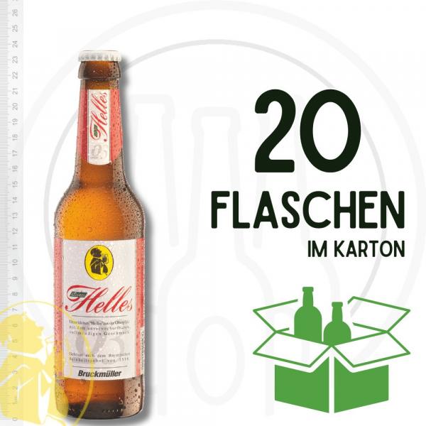 Bruckmüller kleines Helles 20 x 0,33 l Mehrweg Langhals Glasflaschen